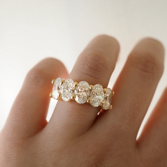 2 CT Emerald Pave Moissanite Engagement Ring