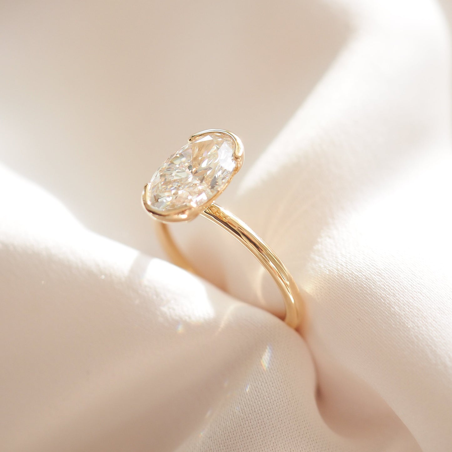 2 CT Emerald Pave Moissanite Engagement Ring