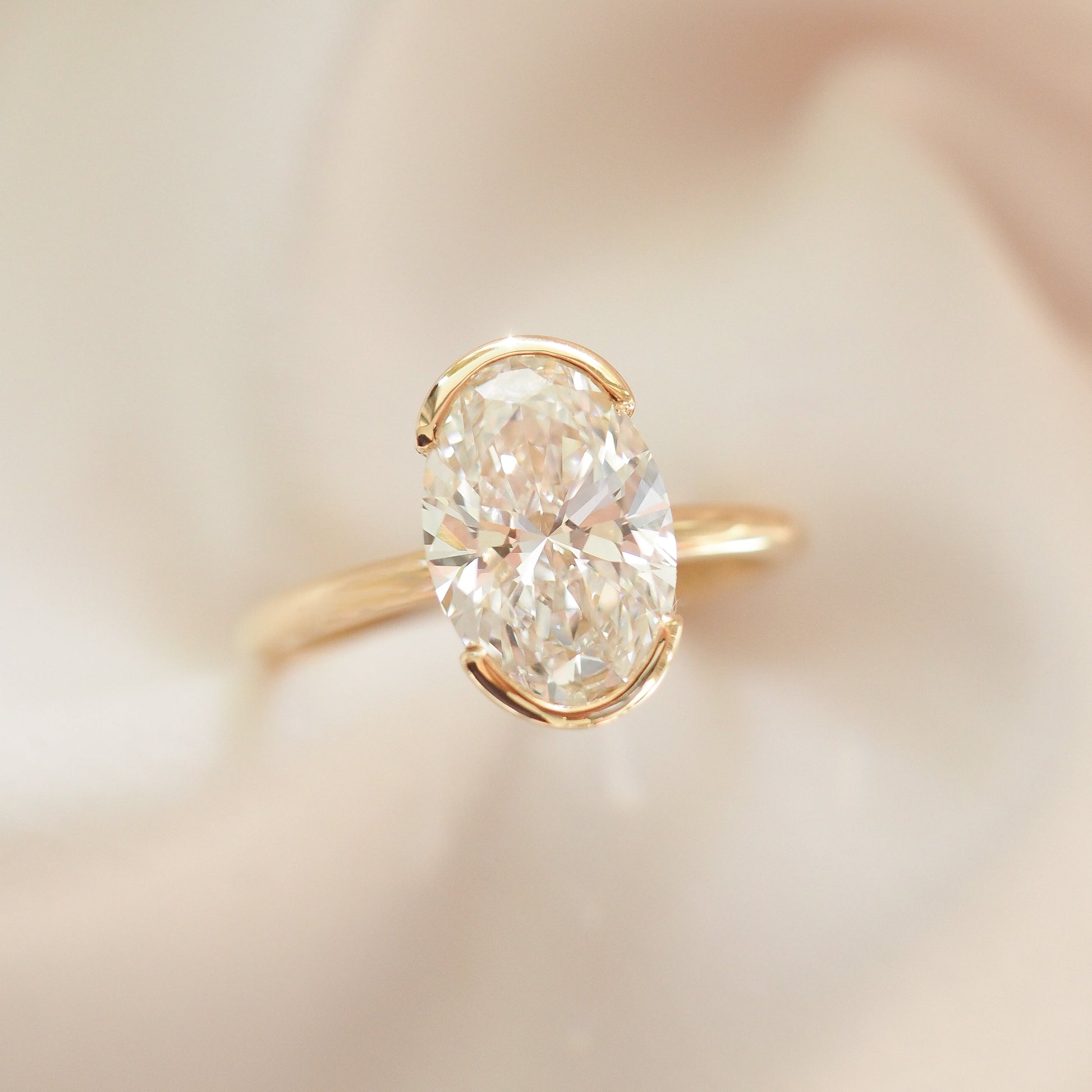 2 CT Emerald Pave Moissanite Engagement Ring