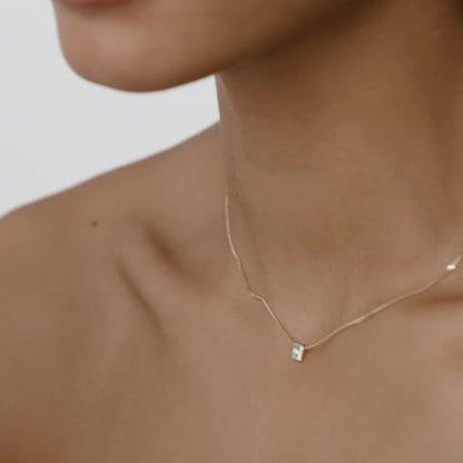 0.01 CT Round Moissanite Archetype Necklace