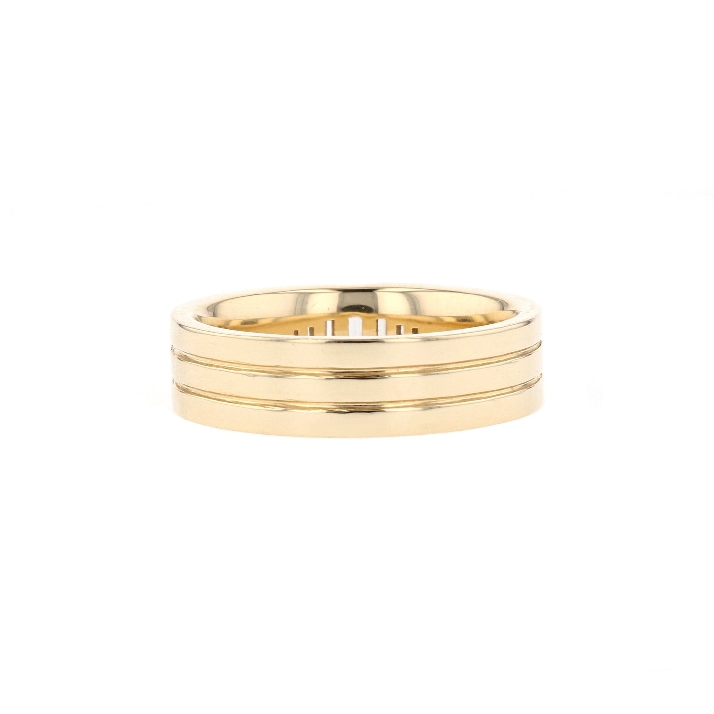 Stone Setting Classic High-Polish Finish Men's Band