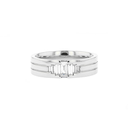 Stone Setting Classic High-Polish Finish Men's Band 1