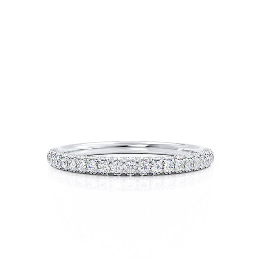 0.49 CT Round Shaped Moissanite Full Eternity Style Wedding Band