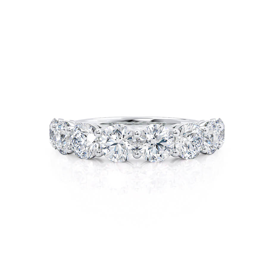 4.25 CT Round Shaped Moissanite Full Eternity Style Wedding Band