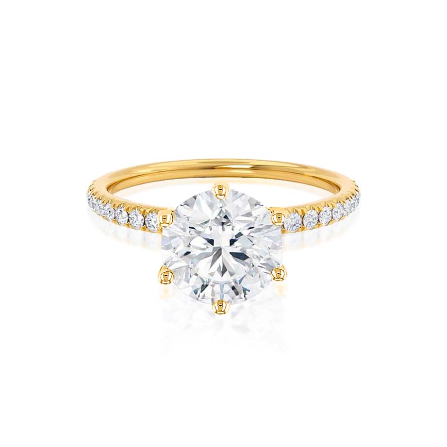 2.20 CT Round Shaped Moissanite Solitaire Engagement Ring
