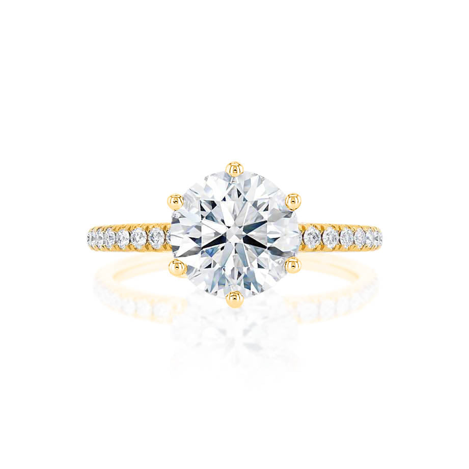 2.20 CT Round Shaped Moissanite Solitaire Engagement Ring