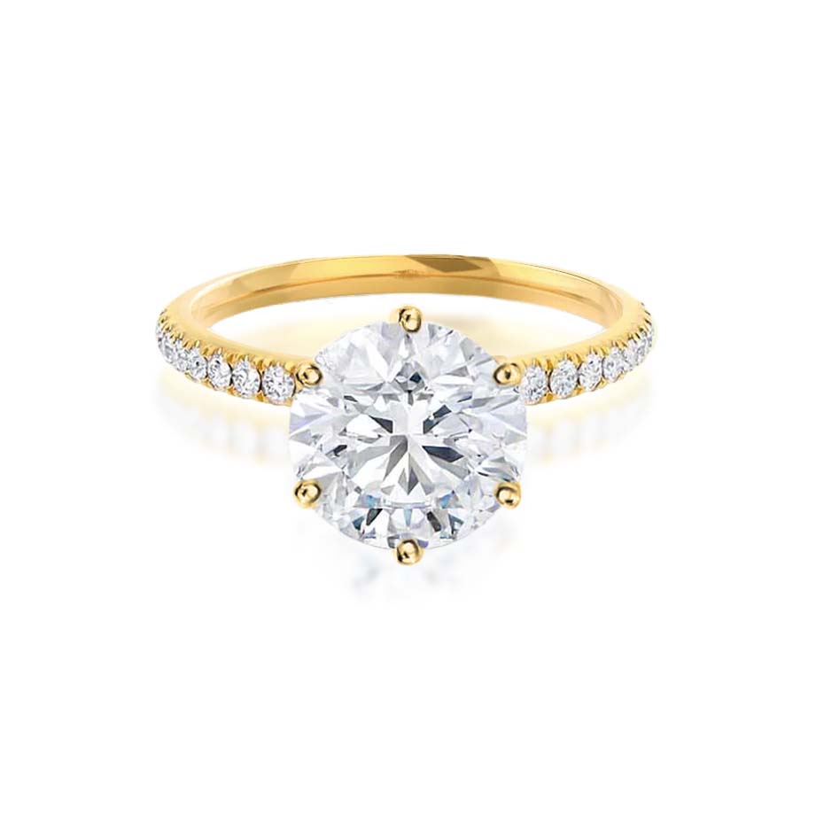 2.20 CT Round Shaped Moissanite Solitaire Engagement Ring