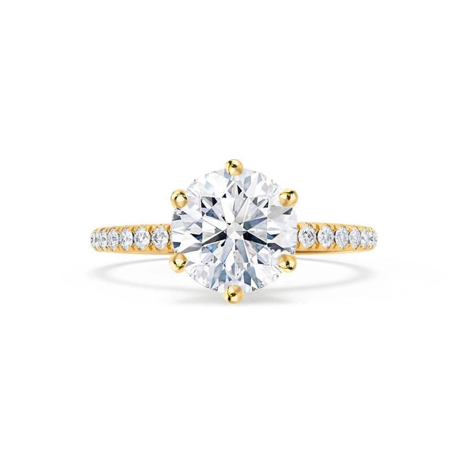 2.20 CT Round Shaped Moissanite Solitaire Engagement Ring