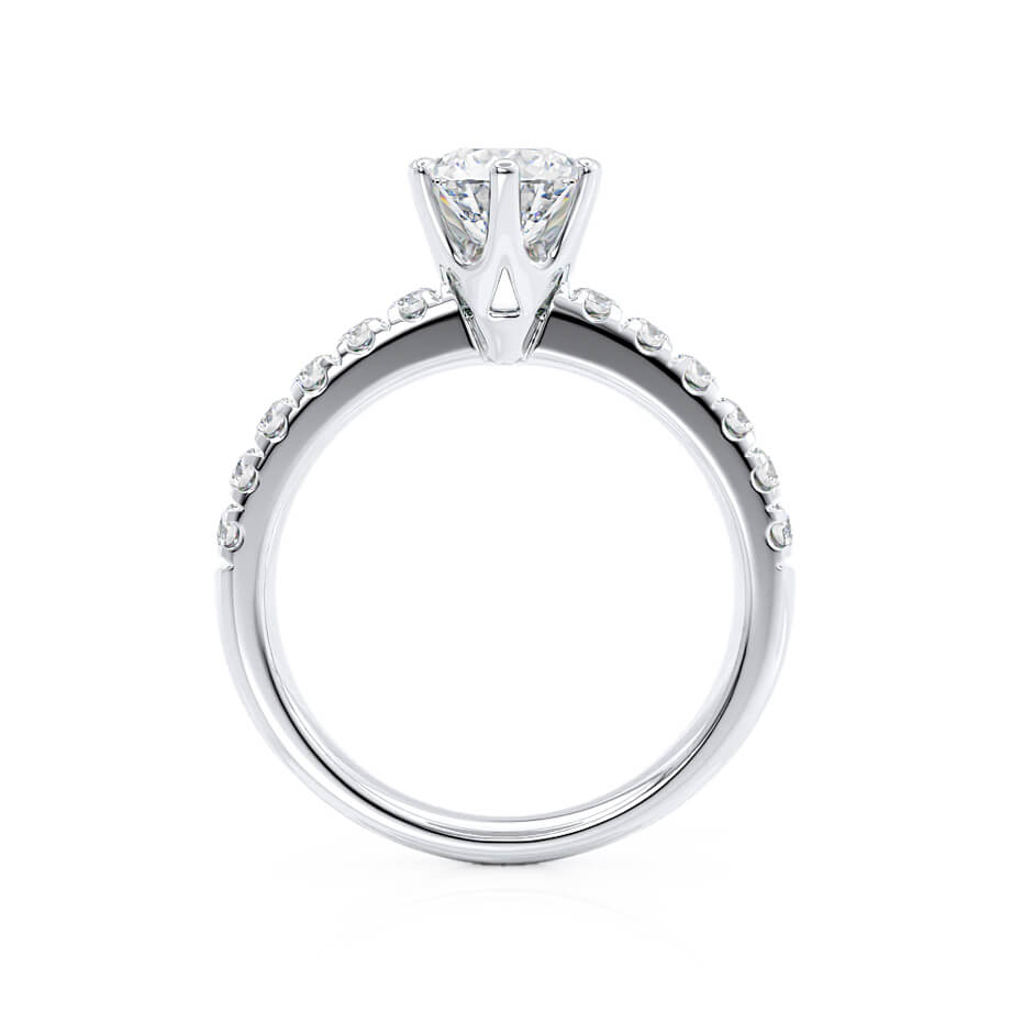 1.90 CT Round Shaped Solitaire Moissanite Engagement Ring