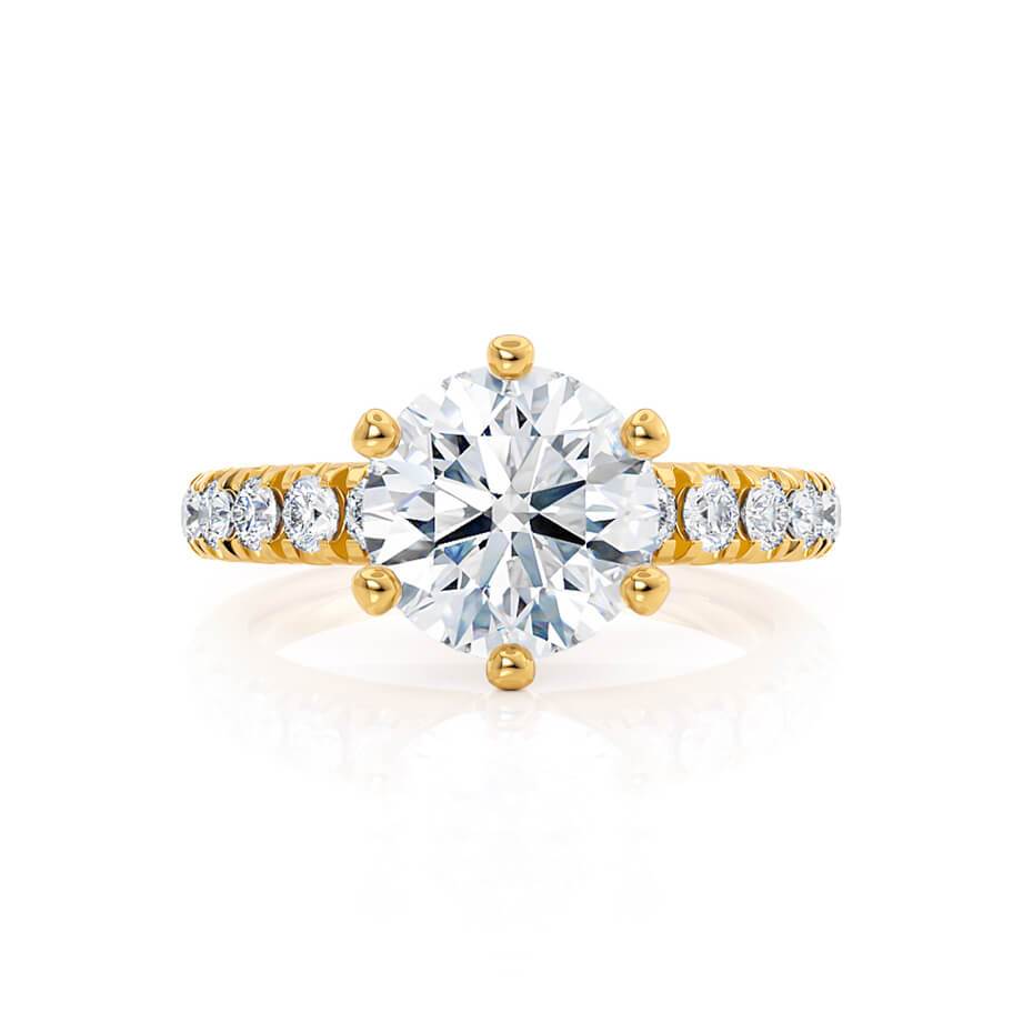 1.90 CT Round Shaped Moissanite Solitaire Style Engagement Ring