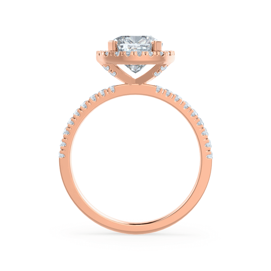 1.30 CT Cushion Shaped Moissanite Halo Style Engagement Ring