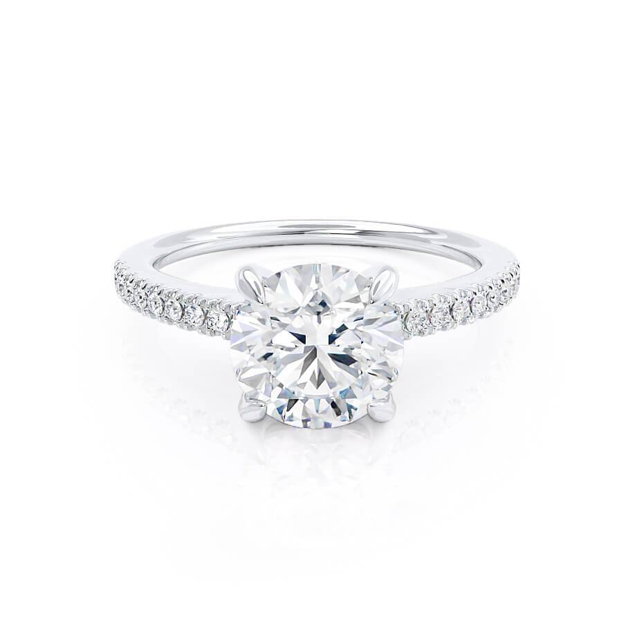 1.50 CT Round Shaped Moissanite Solitaire Engagement Ring