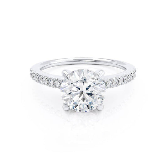 1.50 CT Round Shaped Moissanite Solitaire Engagement Ring