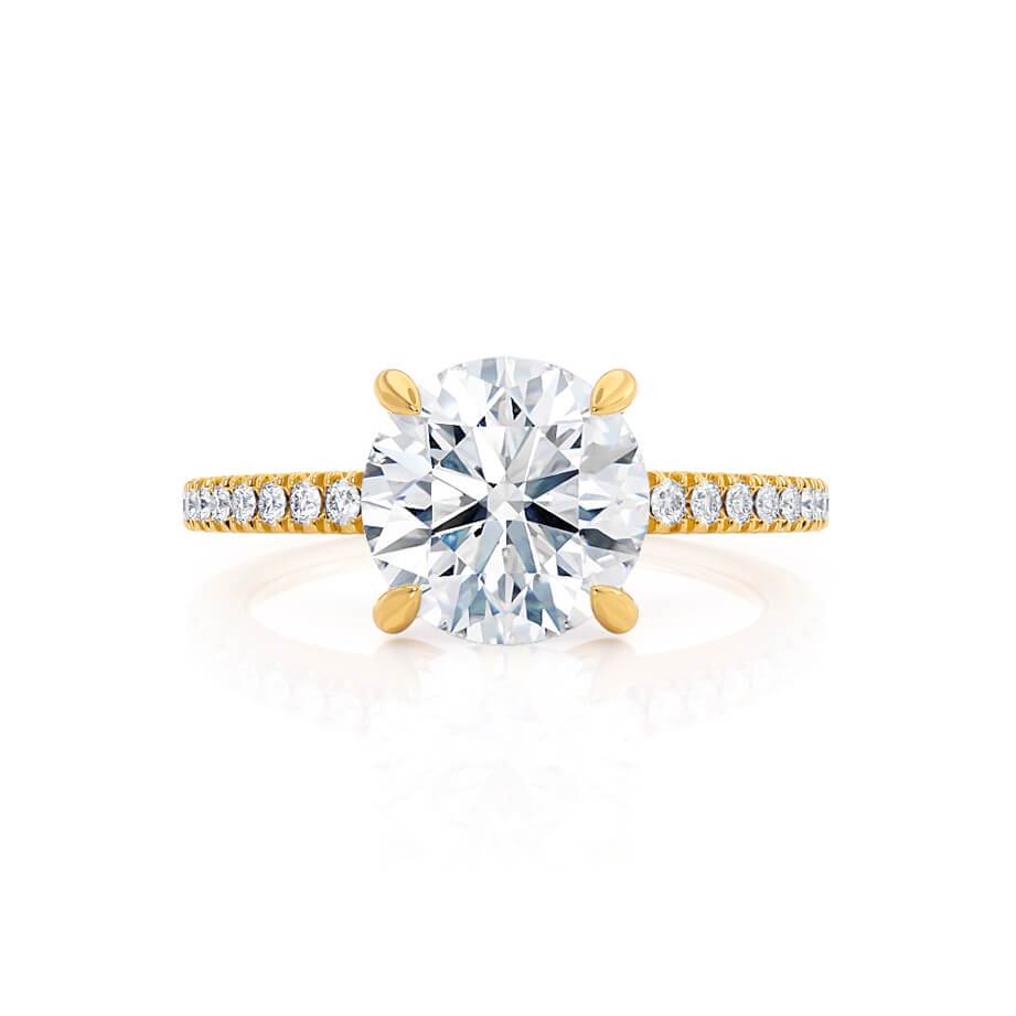 1.5 CT Round Shaped Moissanite Solitaire Style Engagement Ring