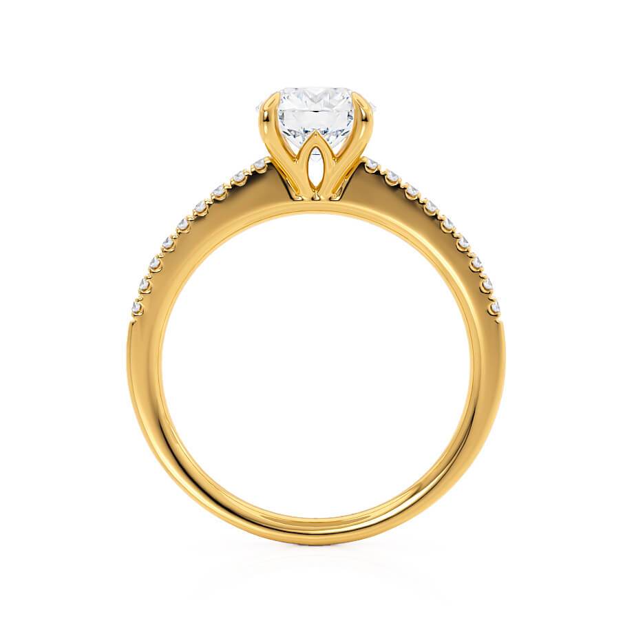 1.5 CT Round Shaped Moissanite Solitaire Style Engagement Ring