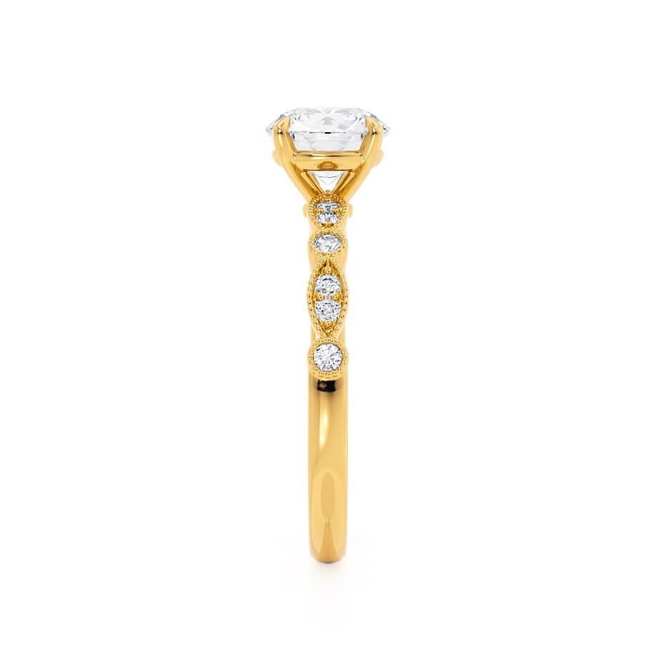 1.0 CT Round Shaped Moissanite Solitaire Style Engagement Ring