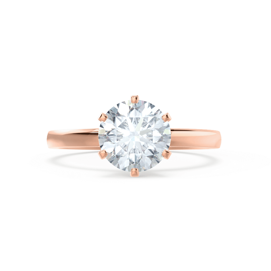 1.50 CT Round Shaped Moissanite Solitaire Style Engagement Ring