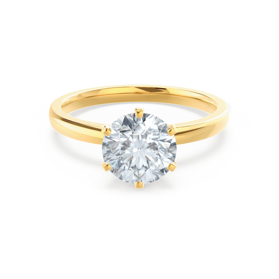 1.50 CT Round Shaped Moissanite Solitaire Engagement Ring