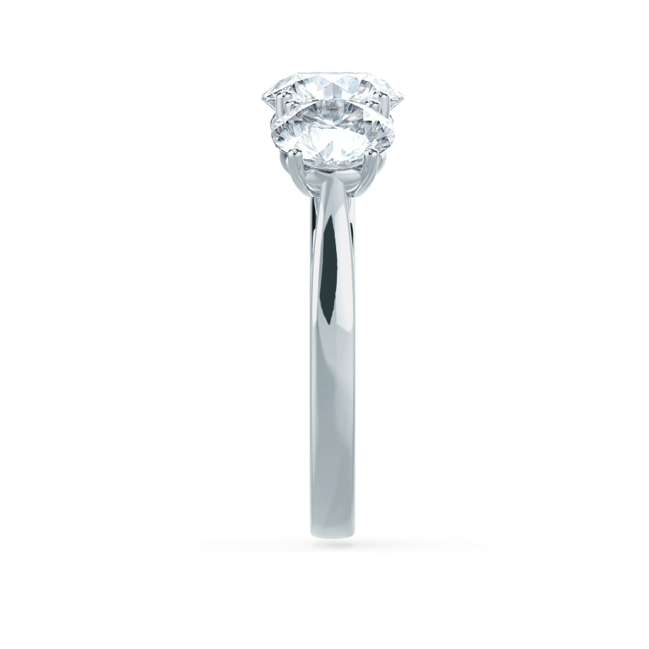 1.50 CT Round Shaped Moissanite Three Stone Engagement Ring