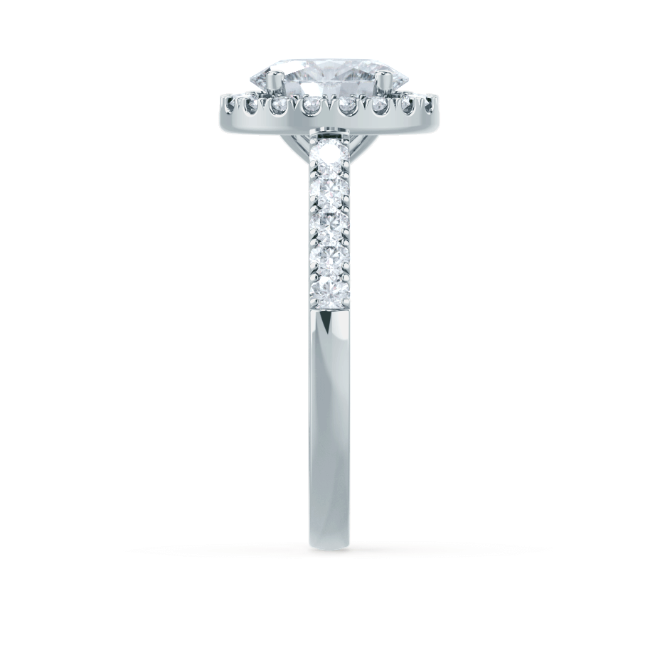 1.50 CT Oval Shaped Moissanite Halo Style Engagement Ring