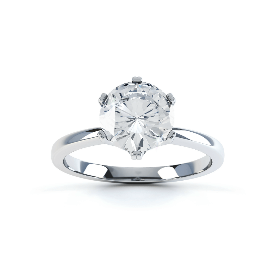 1.50 CT Round Shaped Moissanite Solitaire Engagement Ring