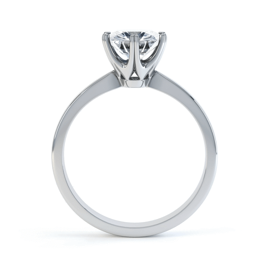 1.50 CT Round Shaped Moissanite Solitaire Engagement Ring