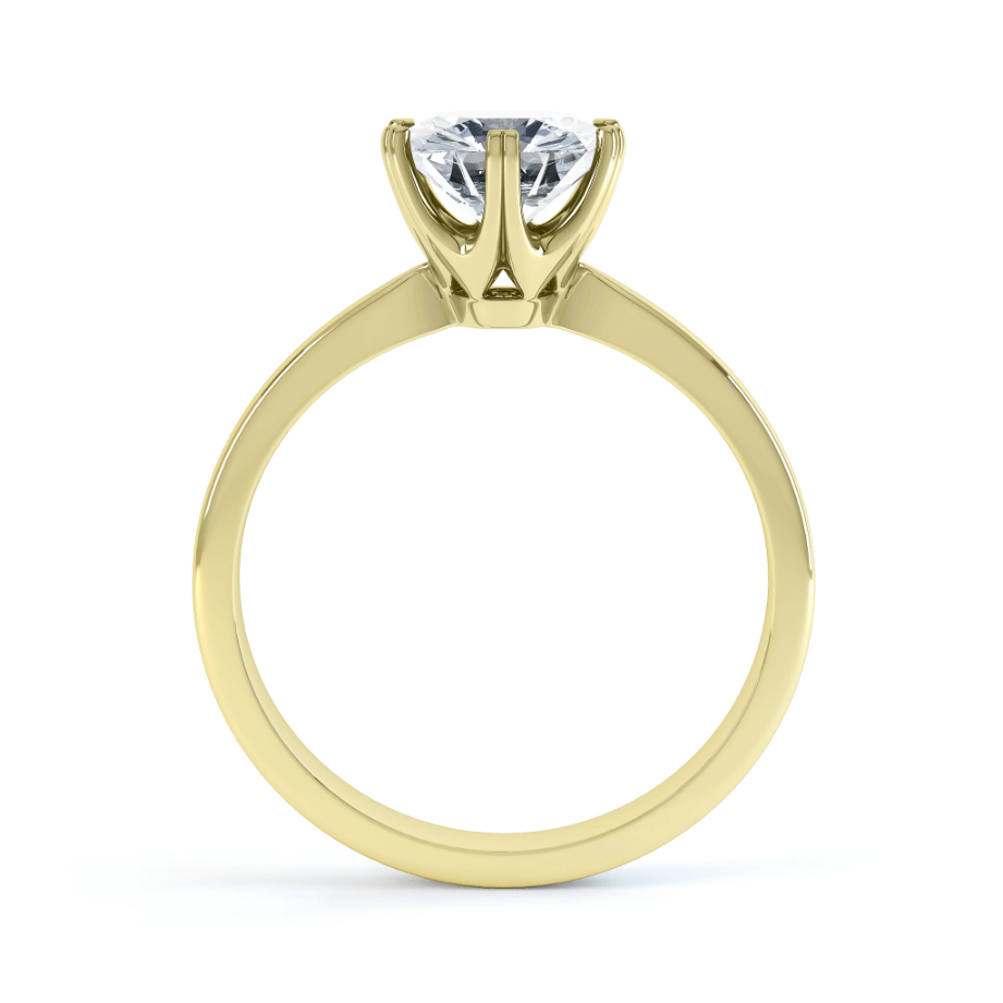 1.50 CT Round Shaped Moissanite Solitaire Style Engagement Ring