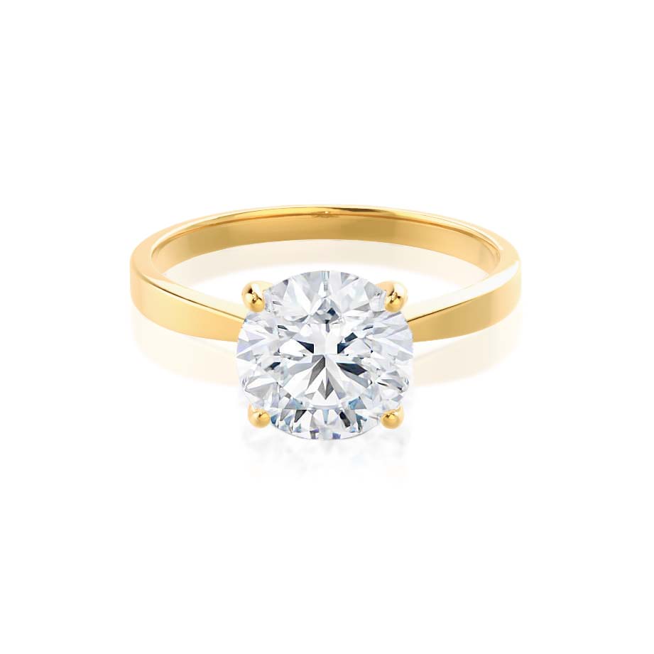 1.50 CT Round Shaped Moissanite Solitaire Engagement Ring