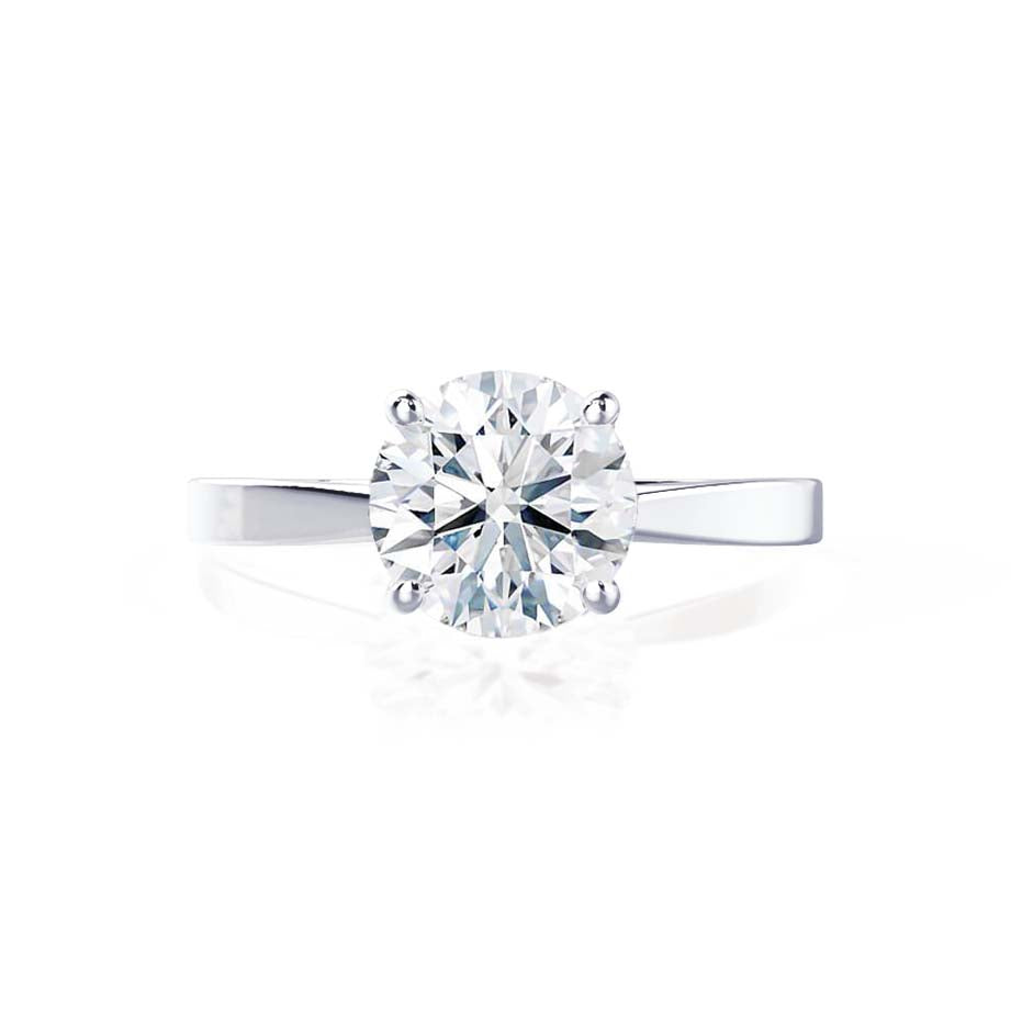 1.50 CT Round Shaped Solitaire Moissanite Engagement Ring