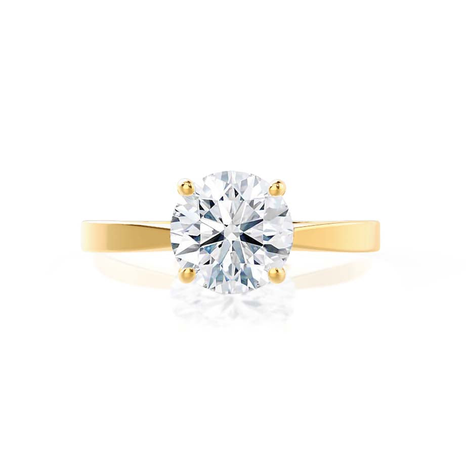 1.50 CT Round Shaped Moissanite Solitaire Engagement Ring