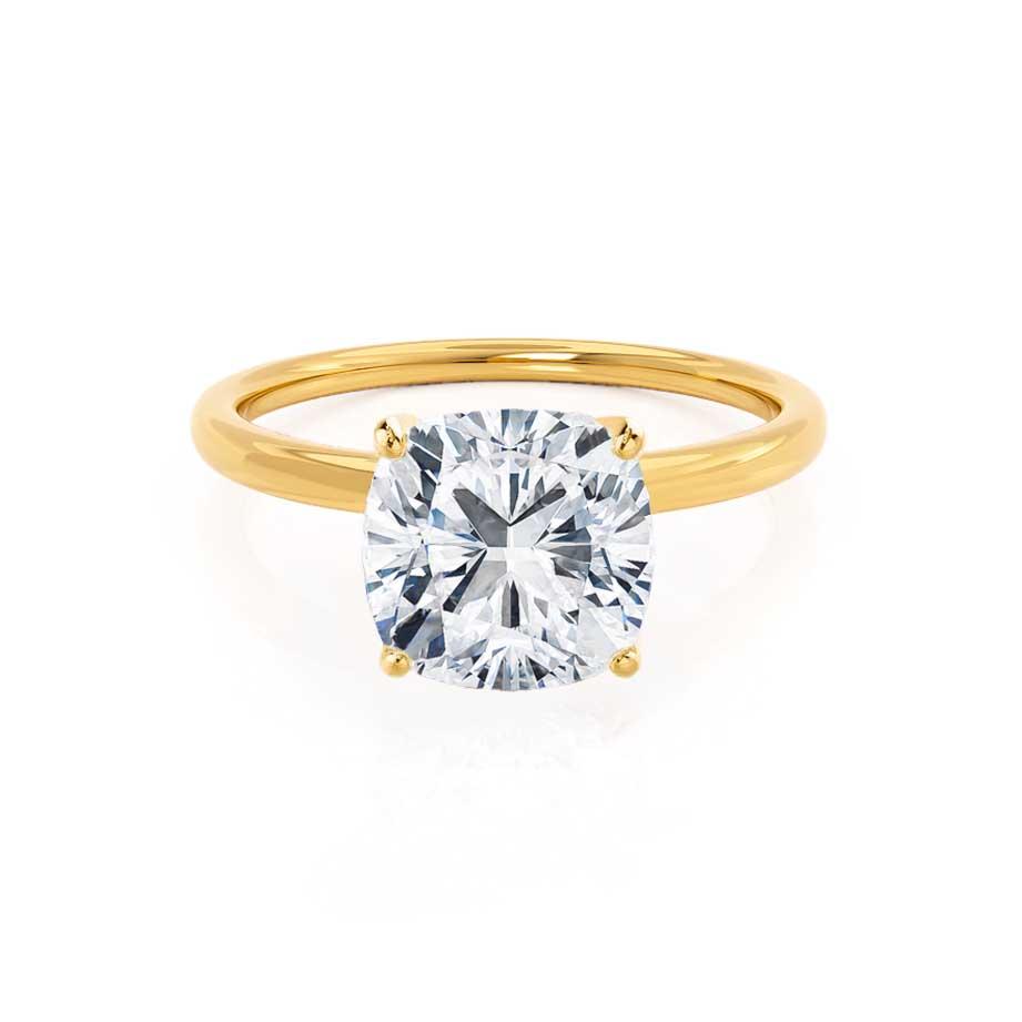 2.0 CT Cushion Shaped Moissanite Solitaire Engagement Ring