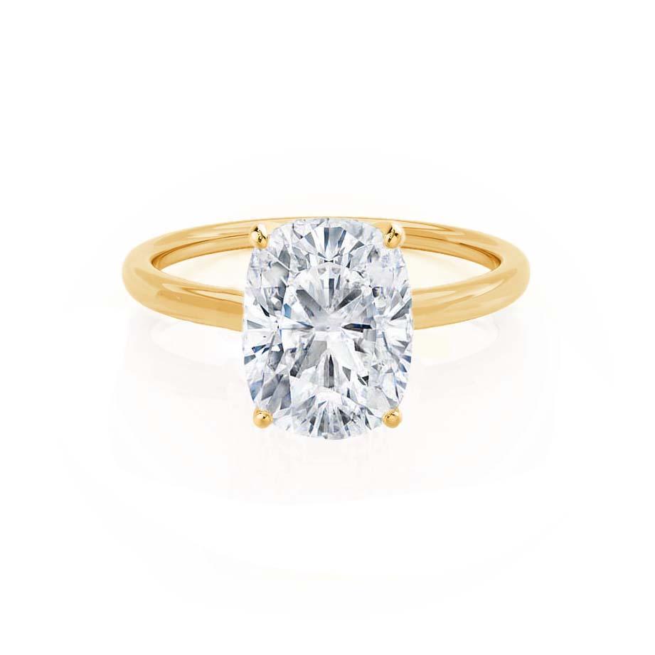 3.34 CT Elongated Cushion Moissanite Solitaire Style Engagement Ring