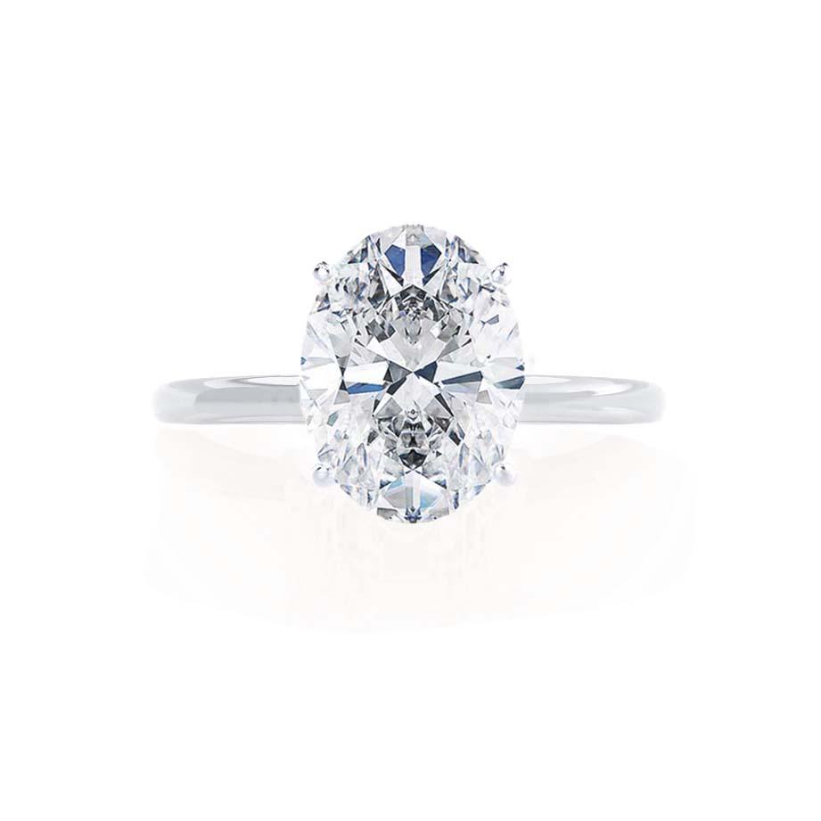 2.10 CT Oval Shaped Moissanite Solitaire Engagement Ring