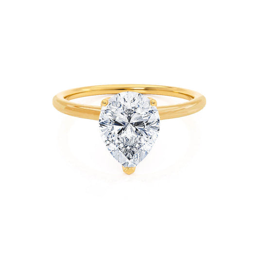 1.20 CT Pear Shaped Moissanite Solitaire Engagement Ring