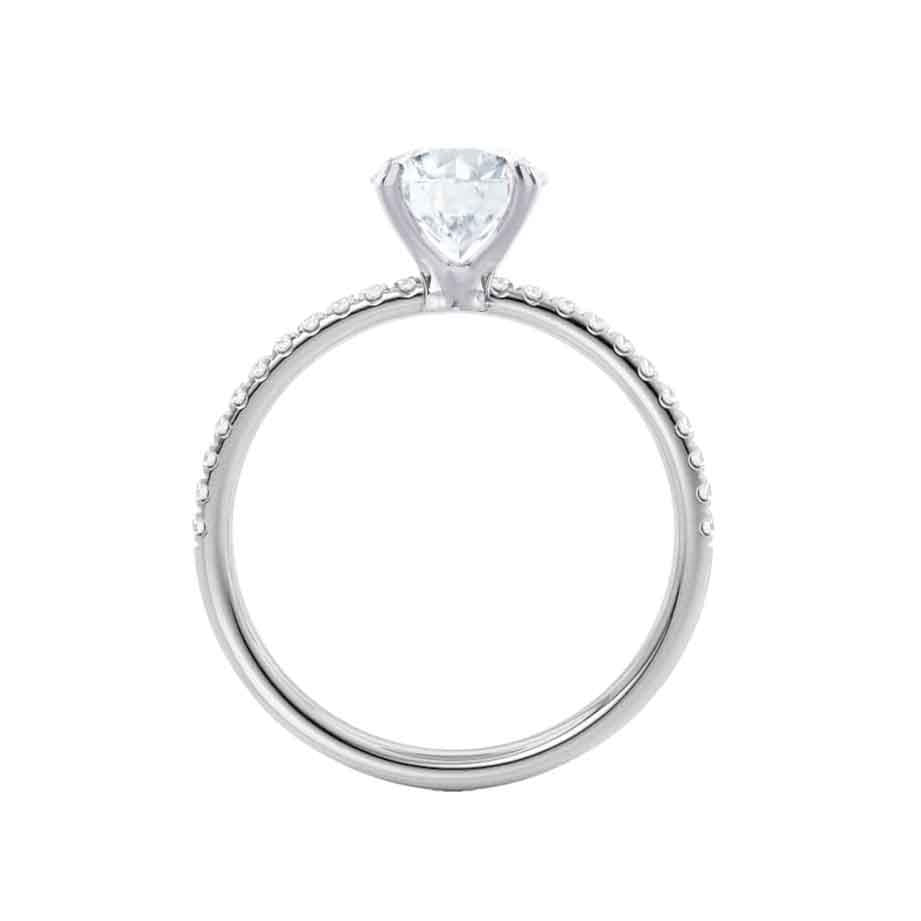 1.0 CT Round Shaped Moissanite Solitaire Engagement Ring