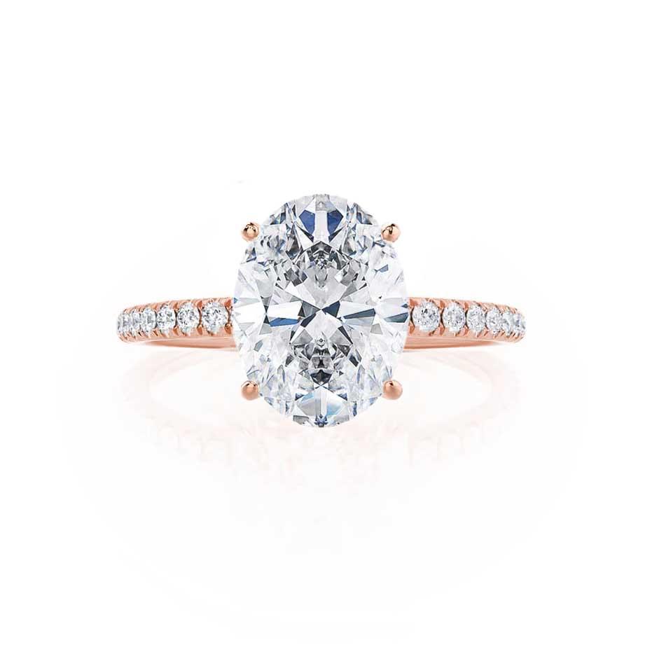 0.90 CT Oval Shaped Moissanite Solitaire Style Engagement Ring