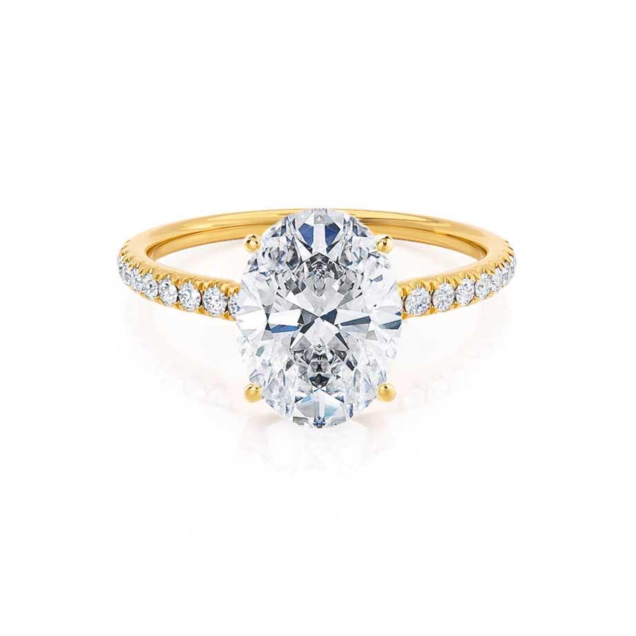 0.90 CT Oval Shaped Moissanite Solitaire Engagement Ring