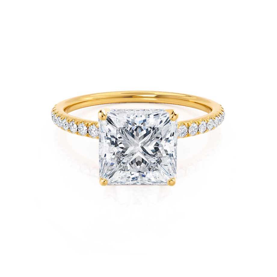 1.50 CT Princess Shaped Moissanite Solitaire Style Engagement Ring