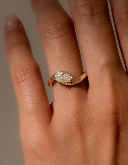 1.0 - 2.0 CT Marquise Cut Lab Grown Diamond Solitaire Engagement Ring