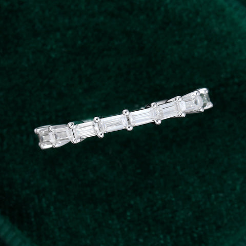 0.11 CT Baguette Moissanite Bar Wedding Band