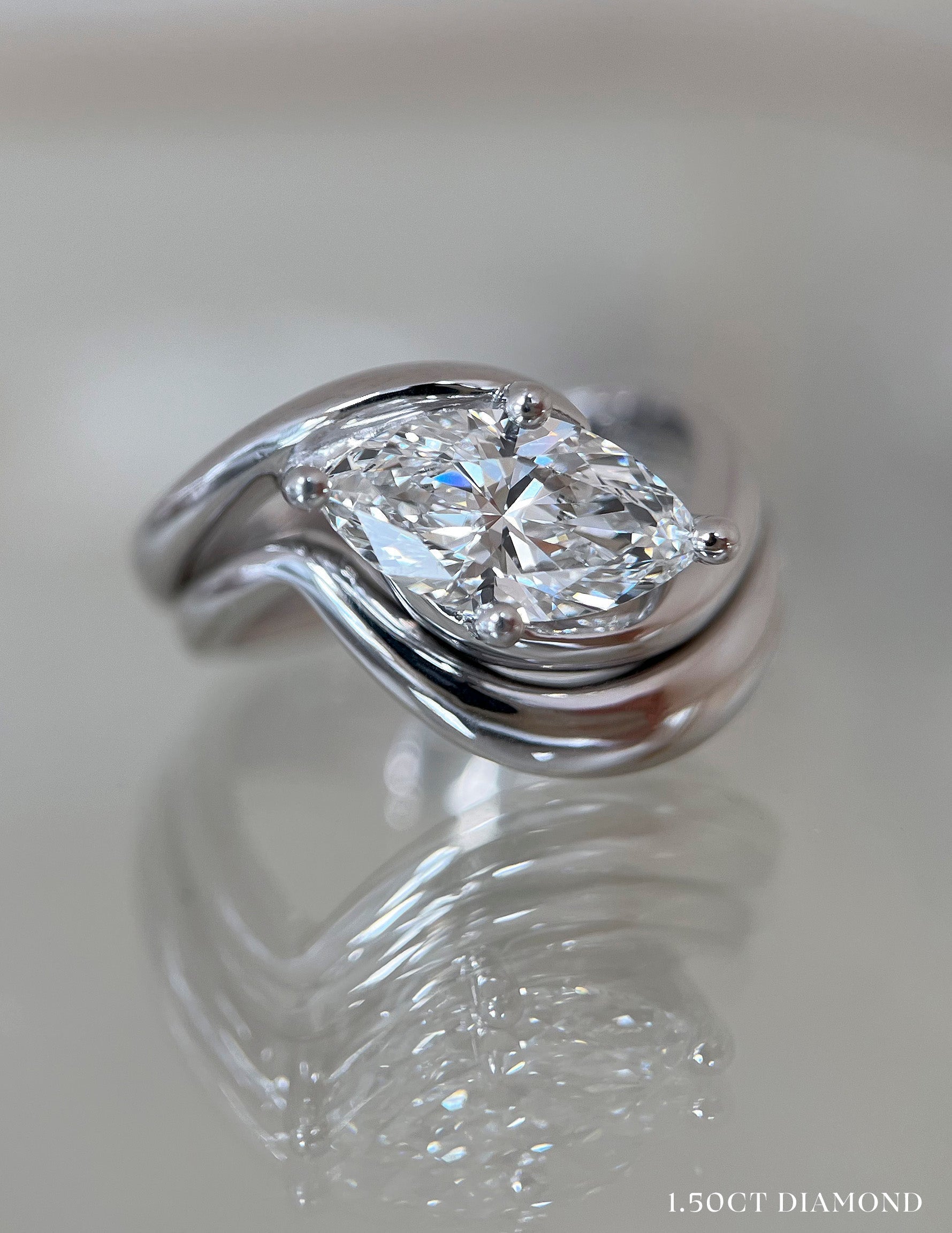 Oval Solitaire Lab Grown Diamond Engagement Ring