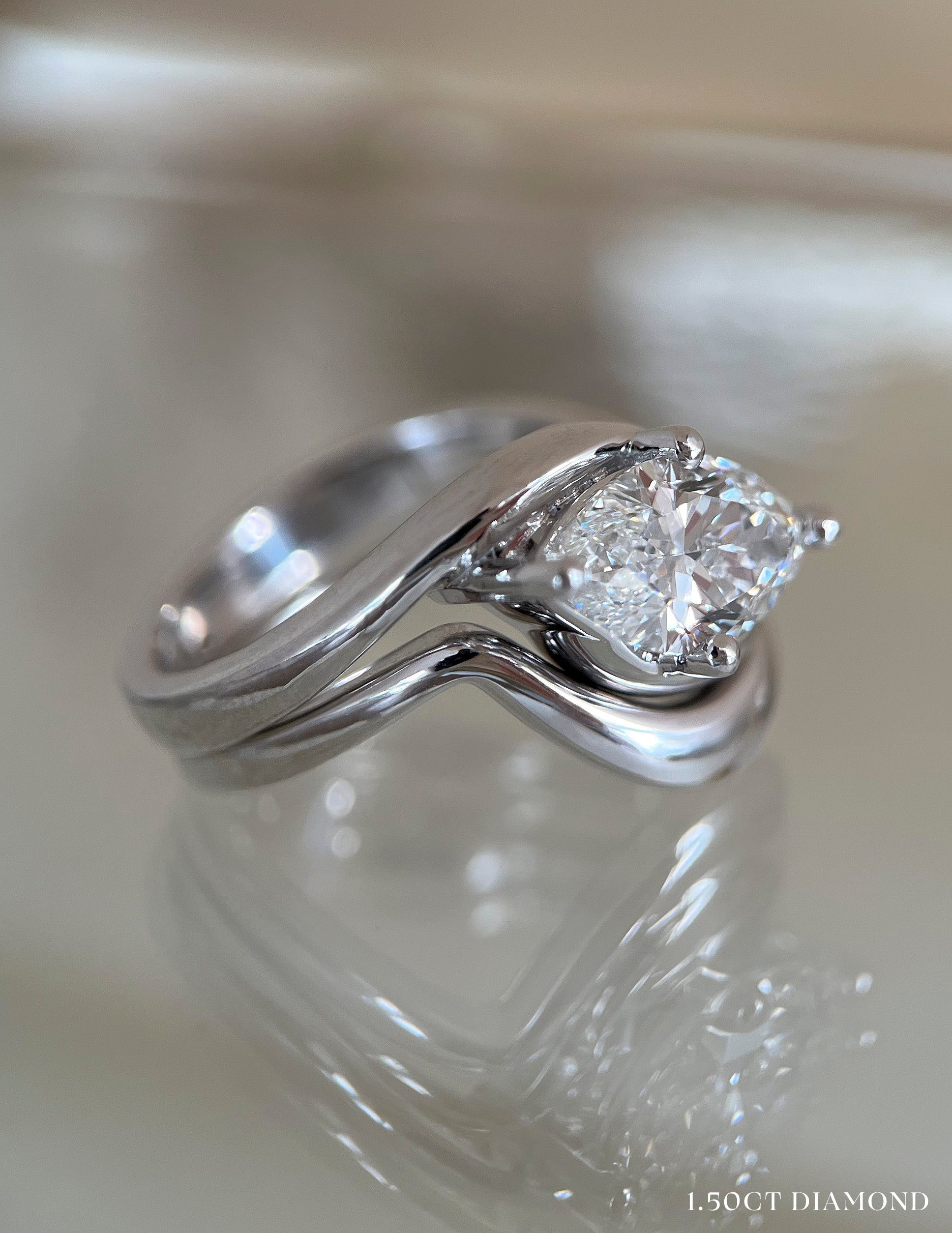 Oval Solitaire Lab Grown Diamond Engagement Ring
