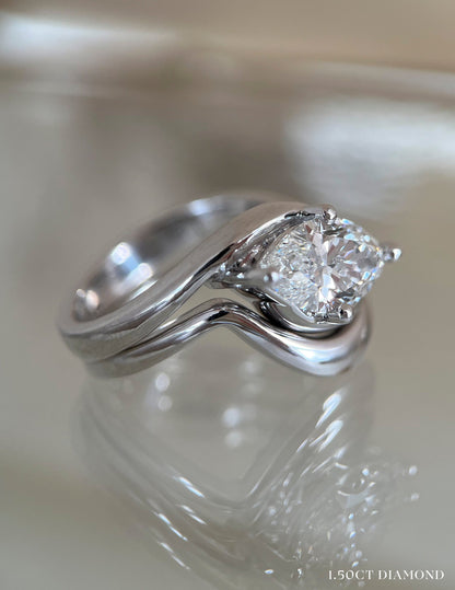 Oval Solitaire Lab Grown Diamond Engagement Ring