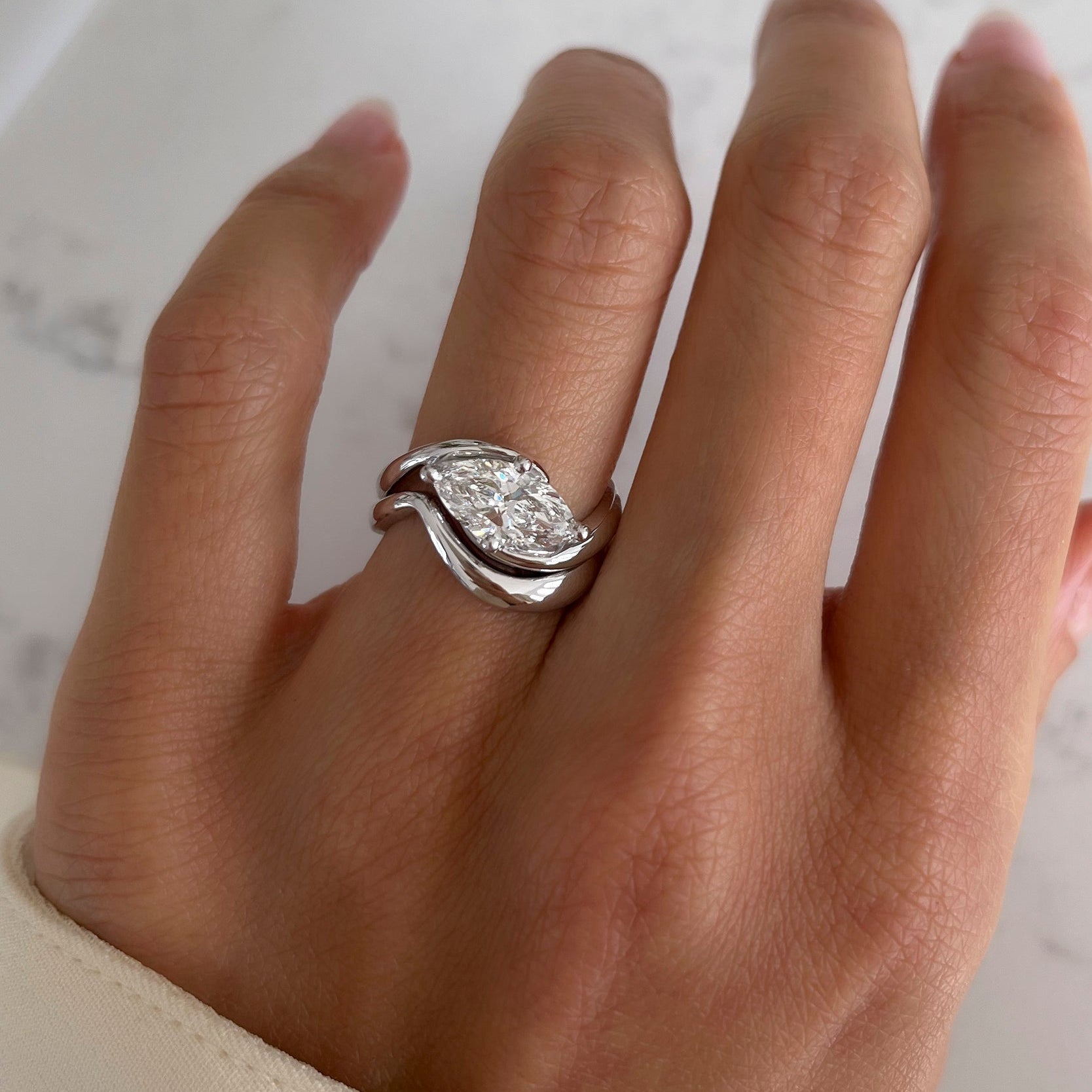 Oval Solitaire Lab Grown Diamond Engagement Ring