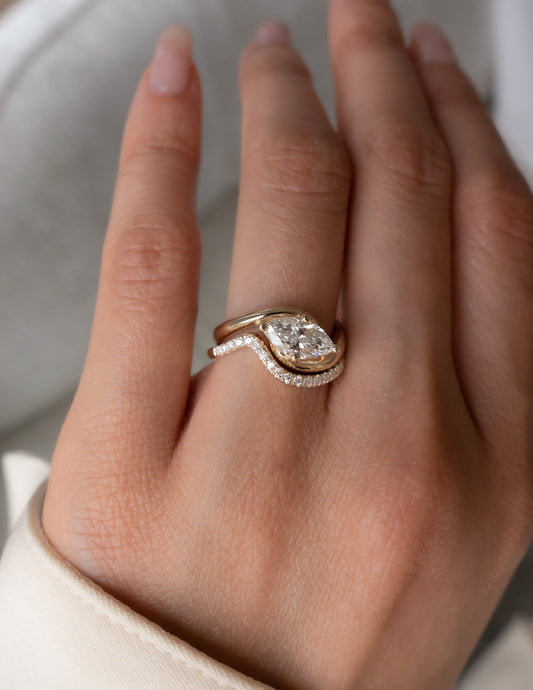 1.5 CT Marquise Lab Grown Diamond Bridal Set