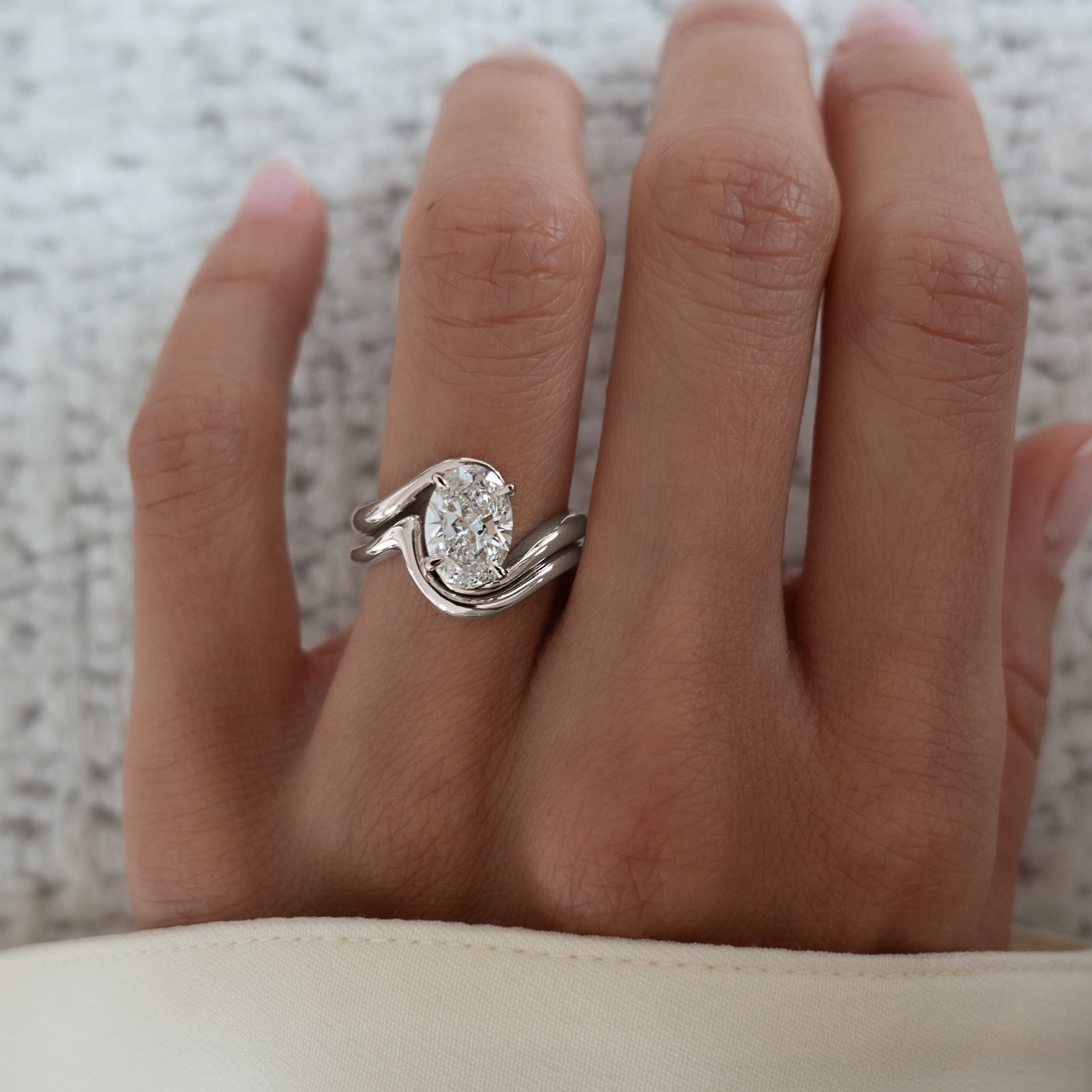 Oval Solitaire Lab Grown Diamond Engagement Ring