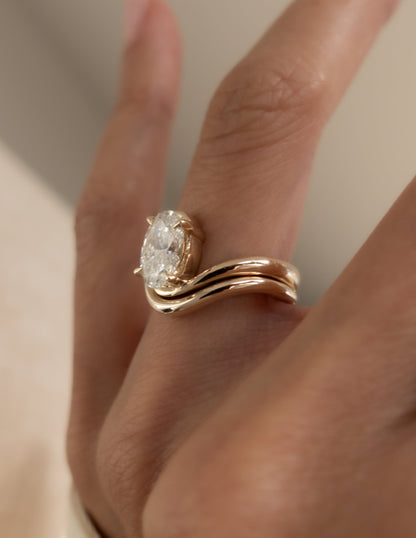 Oval Solitaire Lab Grown Diamond Engagement Ring