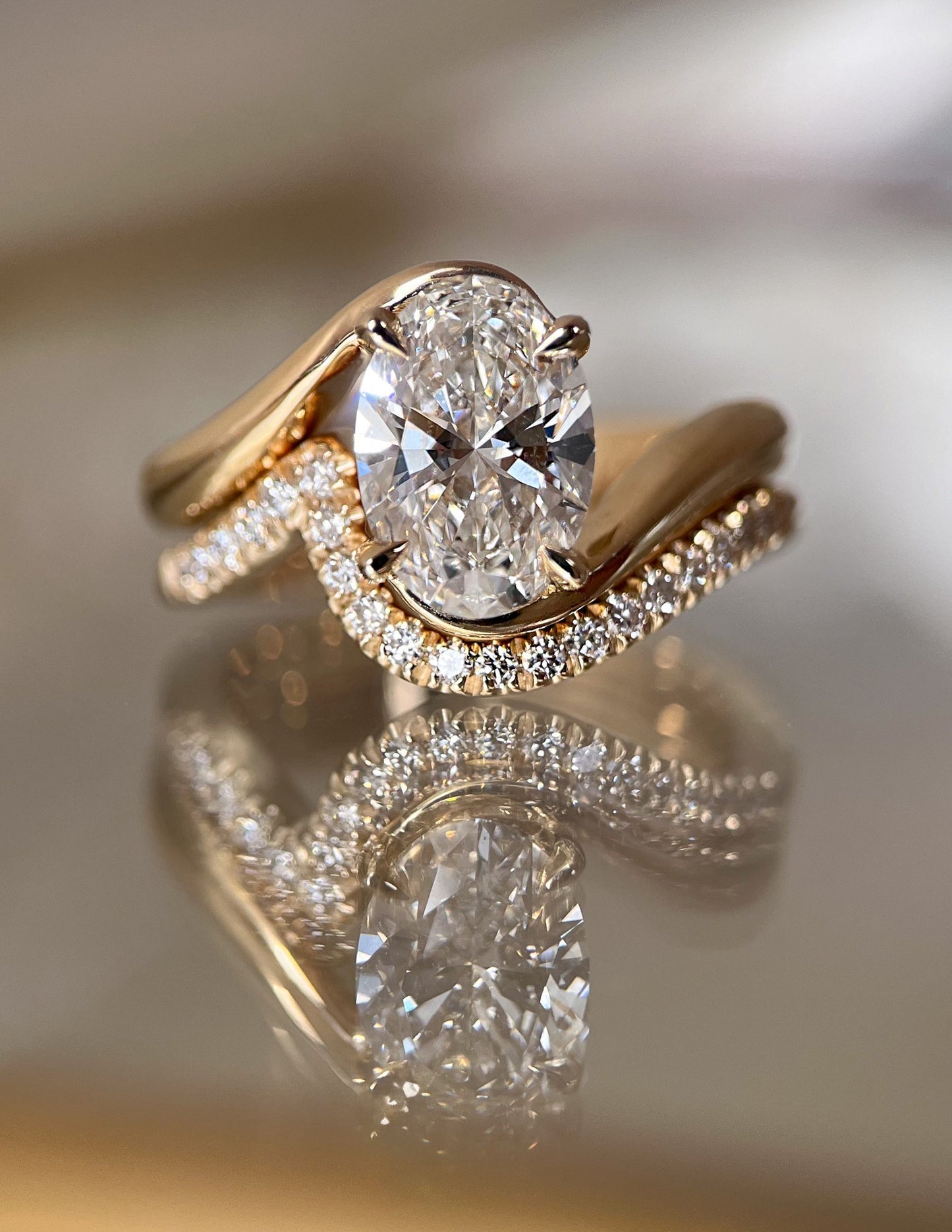 Oval Solitaire Lab Grown Diamond Engagement Ring