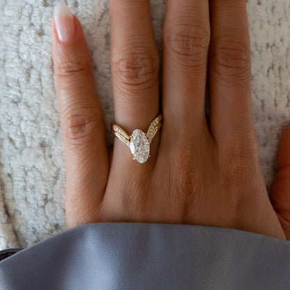 Oval Solitaire Lab Grown Diamond Engagement Ring