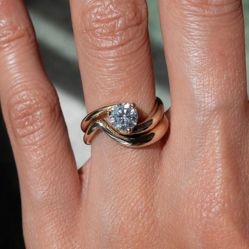 1.25 CT Round Lab Grown Diamond Bridal Set